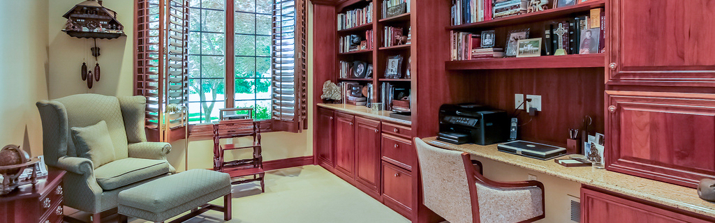 Cook Valley Estates wood paneled library